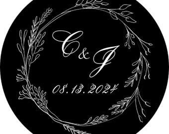 Wedding Monogram Template - Gobo Design - Digital Emailed File of Wedding Monogram
