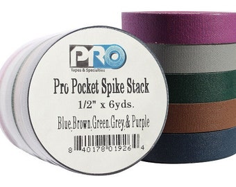 ProPocket Matte Cloth Spike Tape 5 Pack in DARK by ProTape Crafts Hula Hoops Film Theatre Production / Neon / Blacklight / Hooper / Gaffer