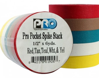 ProPocket Matte Cloth Spike Tape 5 Pack in BRIGHT by ProTape Crafts Hula Hoops Film Theatre Production / Neon / Blacklight / Hooper / Gaffer