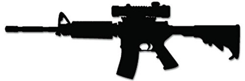 Ar-15 Elcan Scope Sniper Rifle Vinyl Decal Window Sticker image 0.