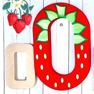 Strawberry Large Letters, Strawberry Shortcake, Strawberry First Birthday, Baby Shower, Nursery, Cake Smash, Strawberry Decorations,Wall Art