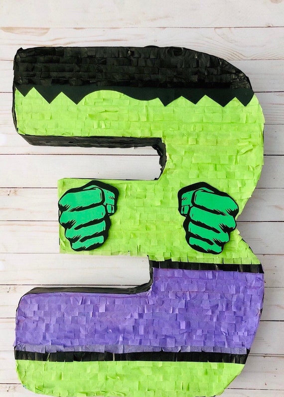 Hulk Pinata Hulk Birthday Party Hulk Smash Superhero Etsy