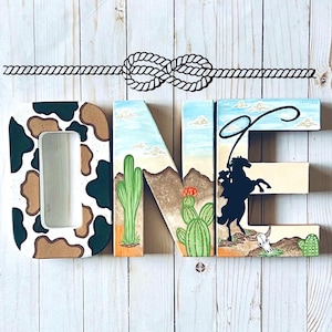 My First Rodeo, How the West was ONE, Cowboy Birthday Letters, Personalized Wild West Decorations, Cowboy Baby Shower, Western Nursery Art