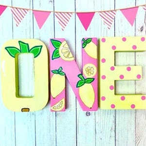 Pink Lemonade ONE Letters: Birthday Party Decor