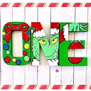 Grinch Letters, Grinch First Birthday, Christmas Decorations, Grinchmas December Birthday, Cake Smash, He’s A Mean One, December Birthday