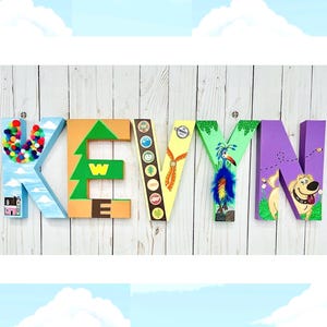 UP inspired Premium Custom Name Letters, Hand Painted Adventure Birthday Decor, Pixar style Balloon House Name Sign, Keepsake Party Decor
