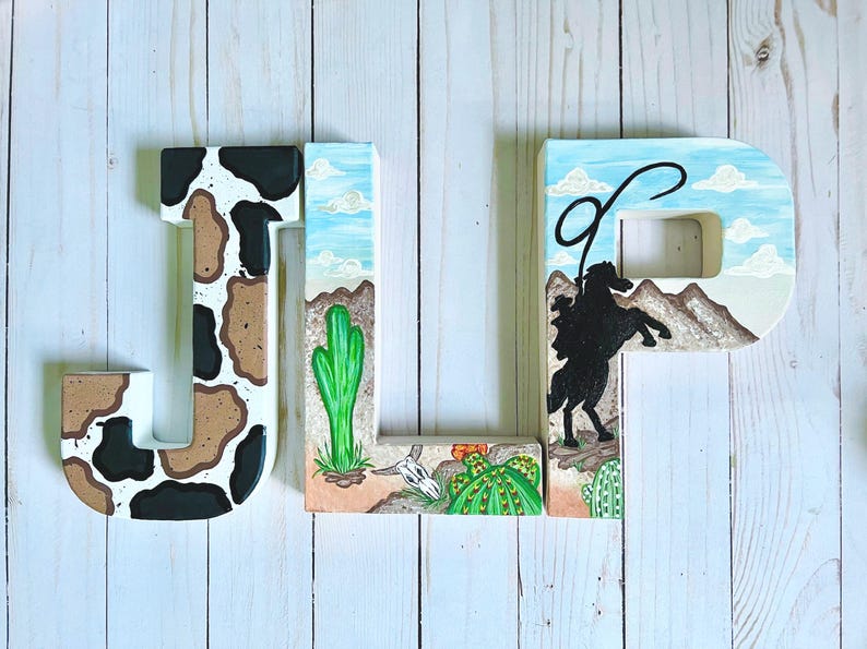 My First Rodeo Birthday, Cowboy Themed Birthday Letters, Wild ONE ...