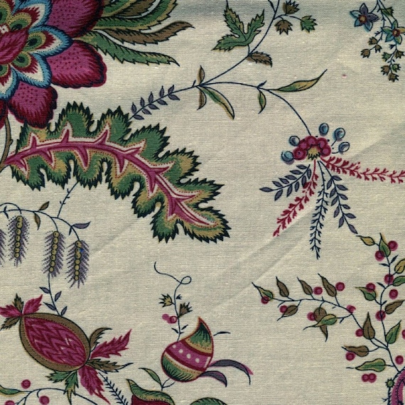 2029 ecru Dutch heritage Cotton print fabric