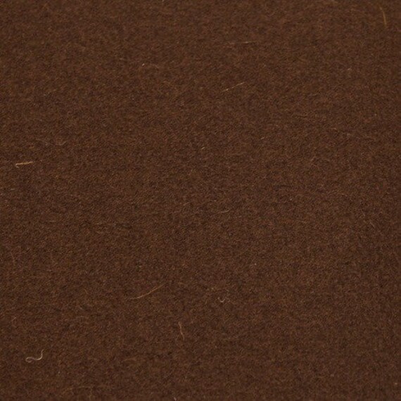 Broadcloth Felted Wool Fabric Brown Etsy