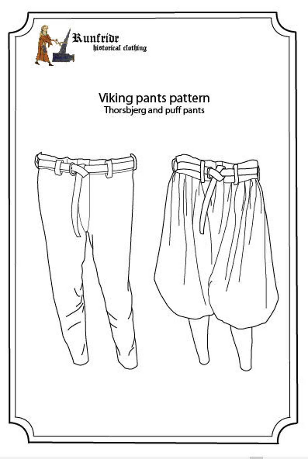 Sewing Pattern Viking Thorsbjerg Pants - Etsy