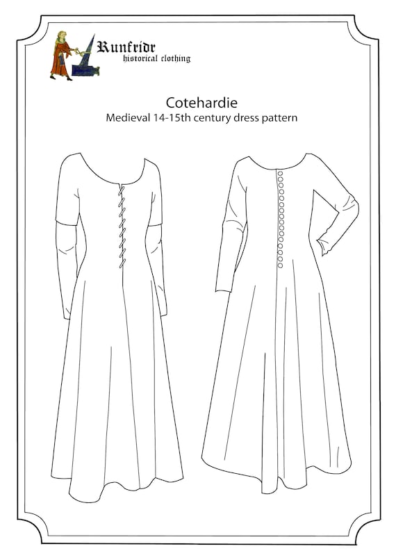 sewing-pattern-cotehardie-medieval-dress-etsy
