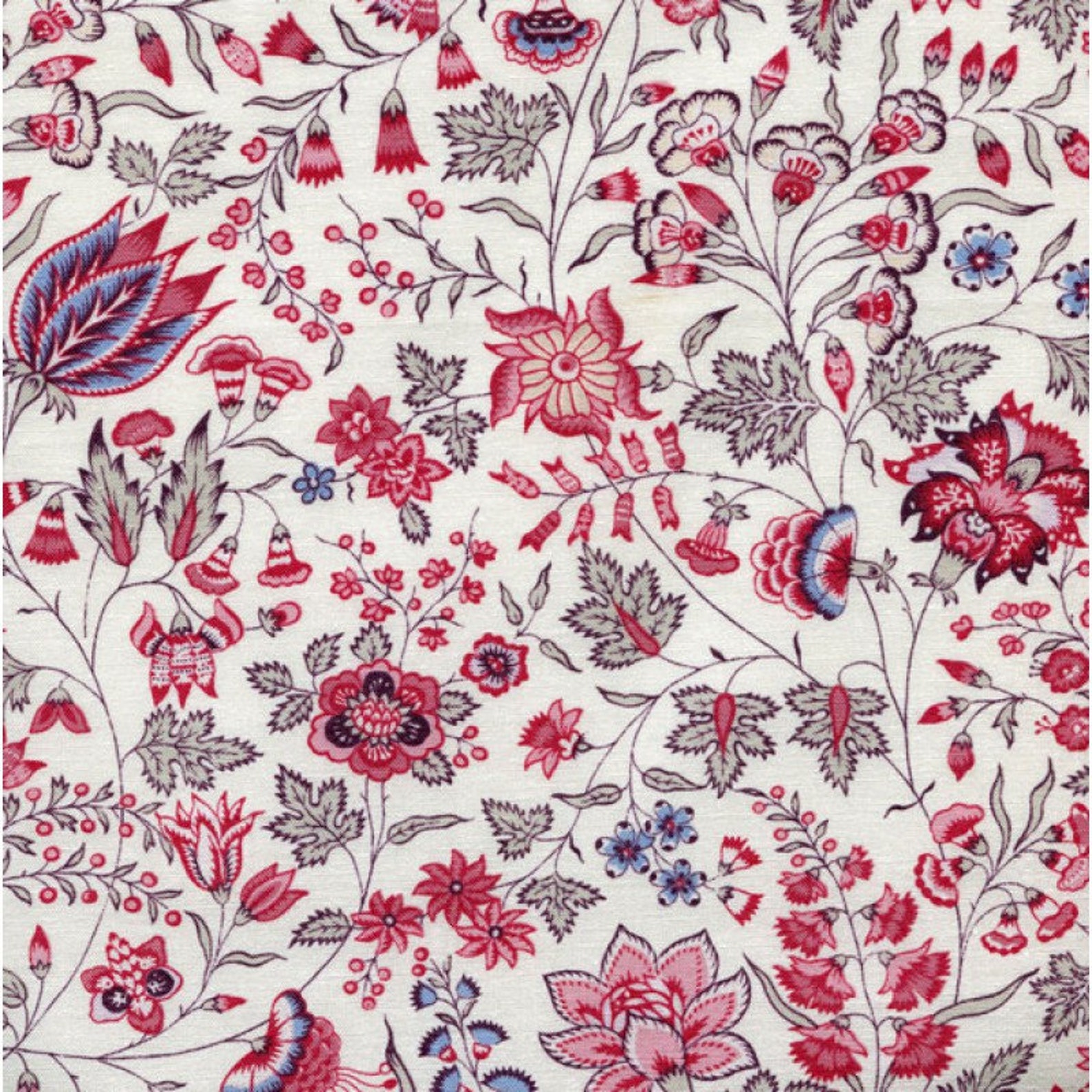 Dutch Heritage Cotton Print Fabric 1025 Ecru Etsy