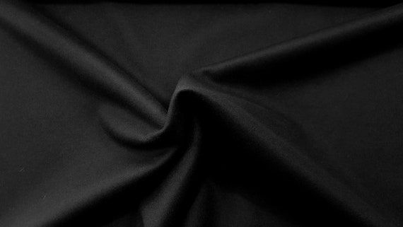 Heavy wool fabric German melton 700g- black