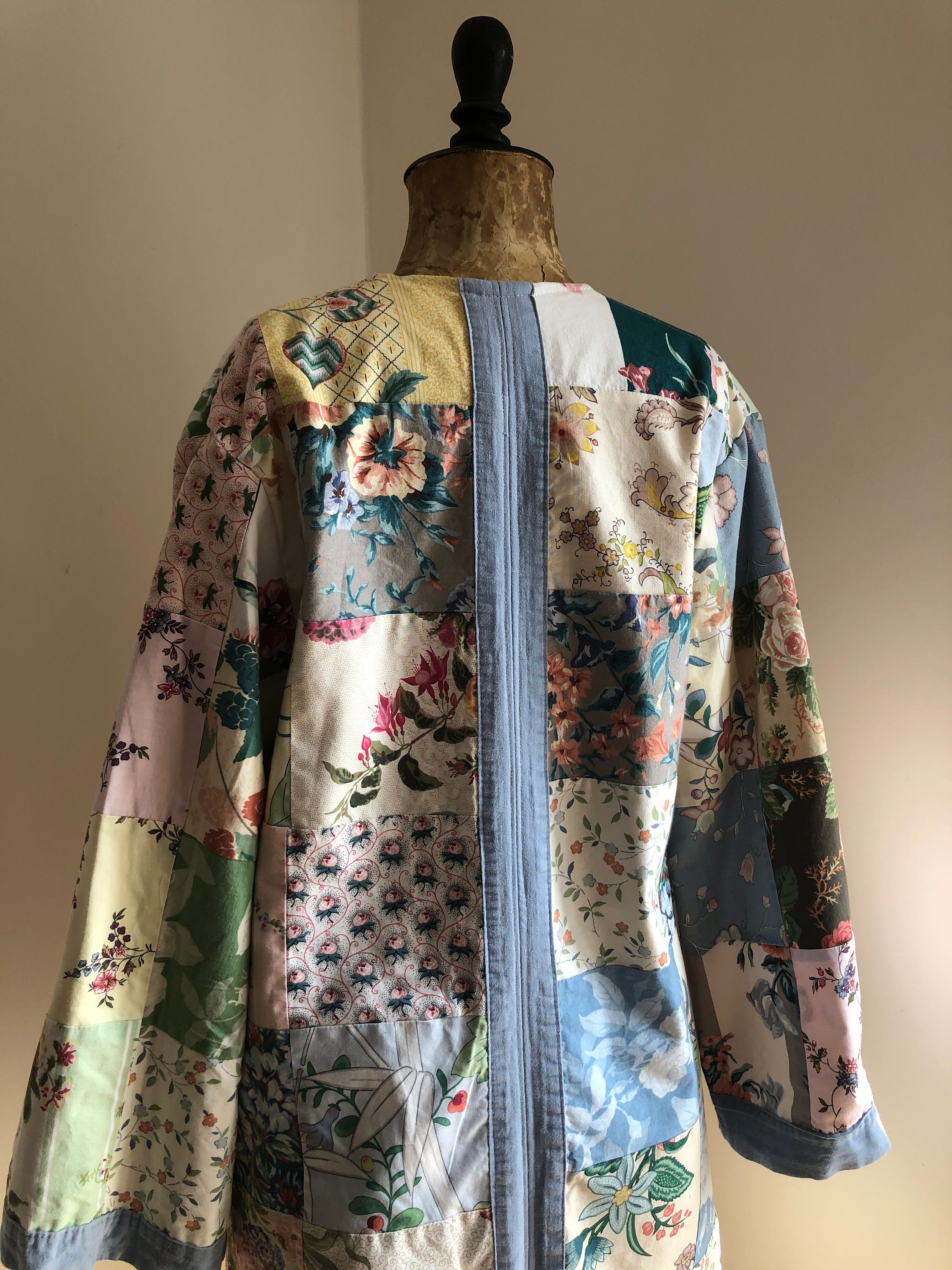 Vintage Floral Dreamy Patchwork Duster Style Jacket/Robe Soft | Etsy