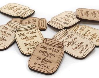 wooden save the date