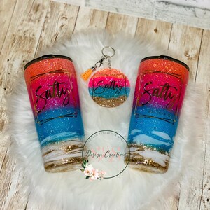 22oz Beach Custom Tumblers, Personalized Tumblers, Custom Sippy Cups