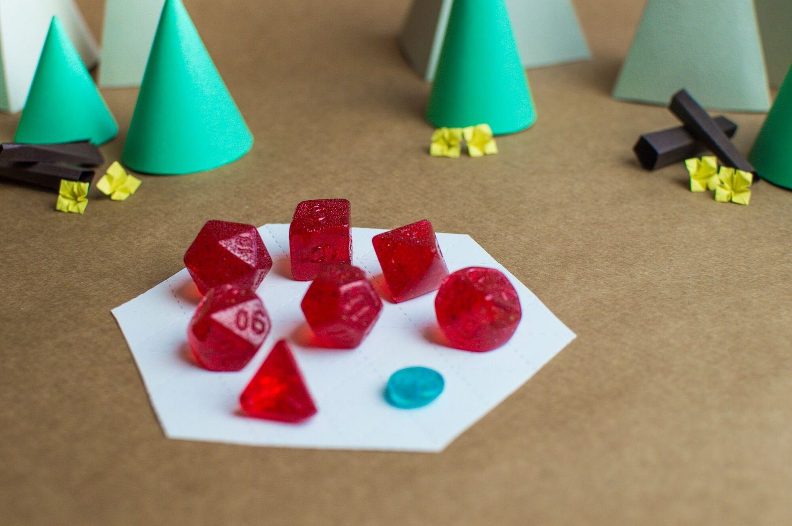 Polyhedral Sugar Dice Set fixed Colours Etsy Canada