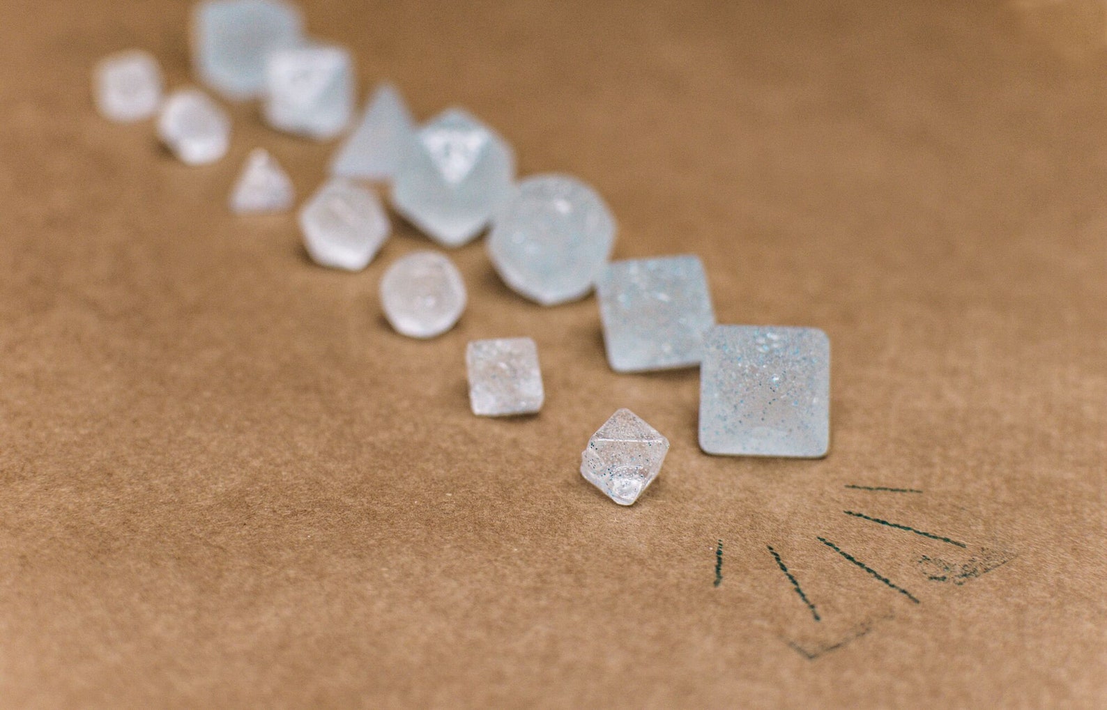 Polyhedral Sugar Dice Set Fixed Colours Etsy