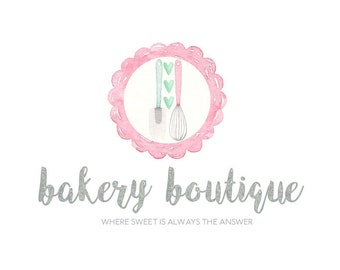 Bakery Logo Whisk Logo Baking Logo Baker Logo Floral | Etsy