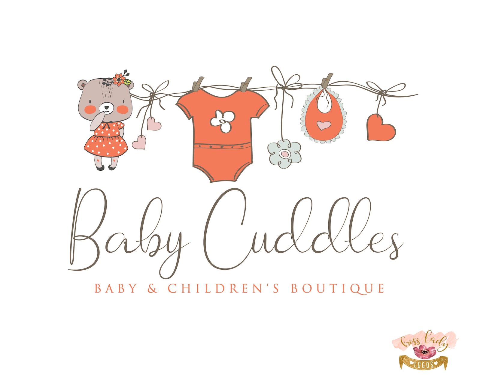 Baby Clothes Logo Children's Boutique Logo Design Kids Etsy