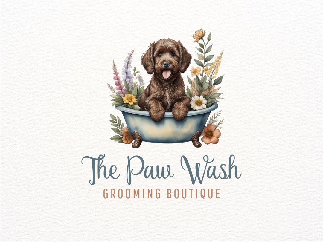 Logo Professional Pet Grooming Pet Grooming Salon Wall Sticker