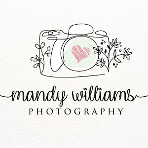 Minimalist Photography Logo, Line Art Design, Photographer Logo, Camera Logo, Modern Logo, Custom Logo, Small Business Digital Branding, Png