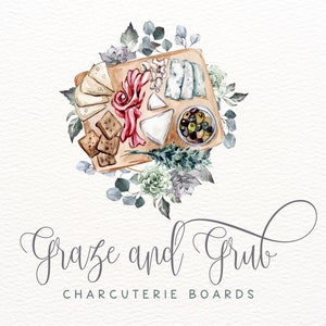 Charcuterie Board Logo | Cheese Board Logo| Custom Logo Design | Catering Logo | Food Logo | Cooking Logo | Olives Logo | Business Logo