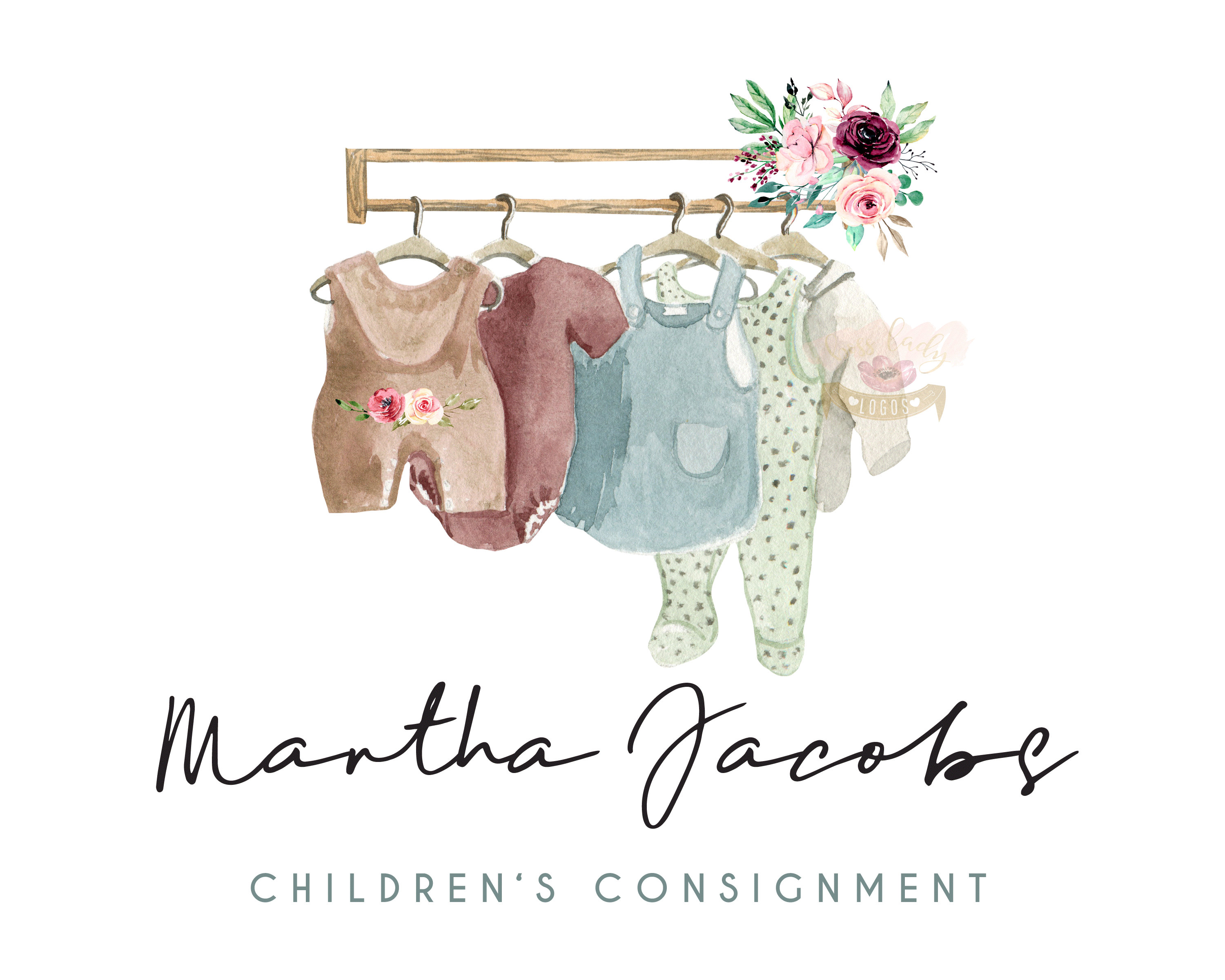Children's Boutique Logo Baby Clothes Clothing Rack Etsy