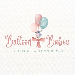 Balloon Bouquet Logo, Event Planner Logo, Party Balloons Logo, Custom Logo Design, Balloon Decorator Logo, Balloon Arch Business Logo, Png