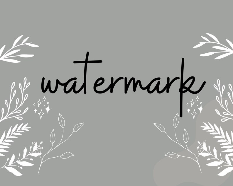 Watermark Logo, Watermark Your Photos - Etsy