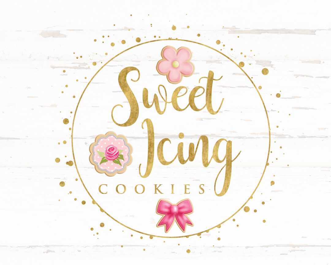 Sugar Cookie Logo Design, Cookies Logo, Bakery Logo Branding, Baking