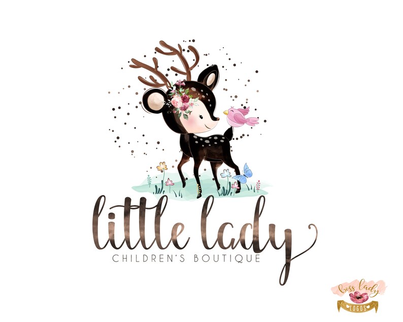 Deer Logo Baby Doe Logo Kids Boutique Logo Children's Etsy