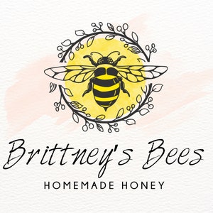 Bumble Bee Logo Watercolor Logo Bee Logo Branding Honey - Etsy