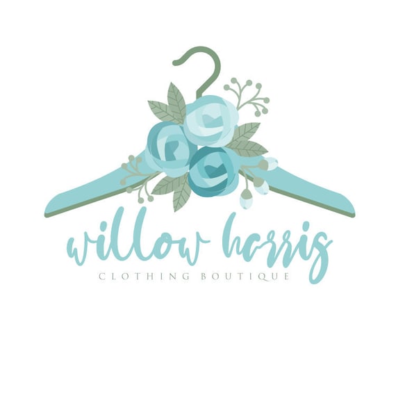 Hanger Logo Design Blue Clothes Hanger Logo Branding Tailor Etsy Hanger Logo Design Blue Clothes Hanger Logo Branding Tailor Etsy