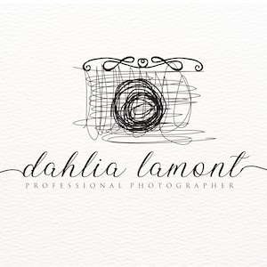 Photography Logo Watermark, Camera Logo Design, Black Photography Logo, Premade Photography Logo, Doodle Camera Logos, Hand Drawn Cameras