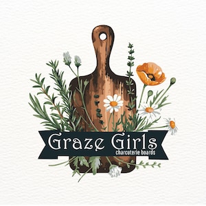 Charcuterie Board Logo | Cheese Board Logo| Custom Logo Design | Catering Logo | Food Logo | Cooking Logo | Olives Logo | Business Logo