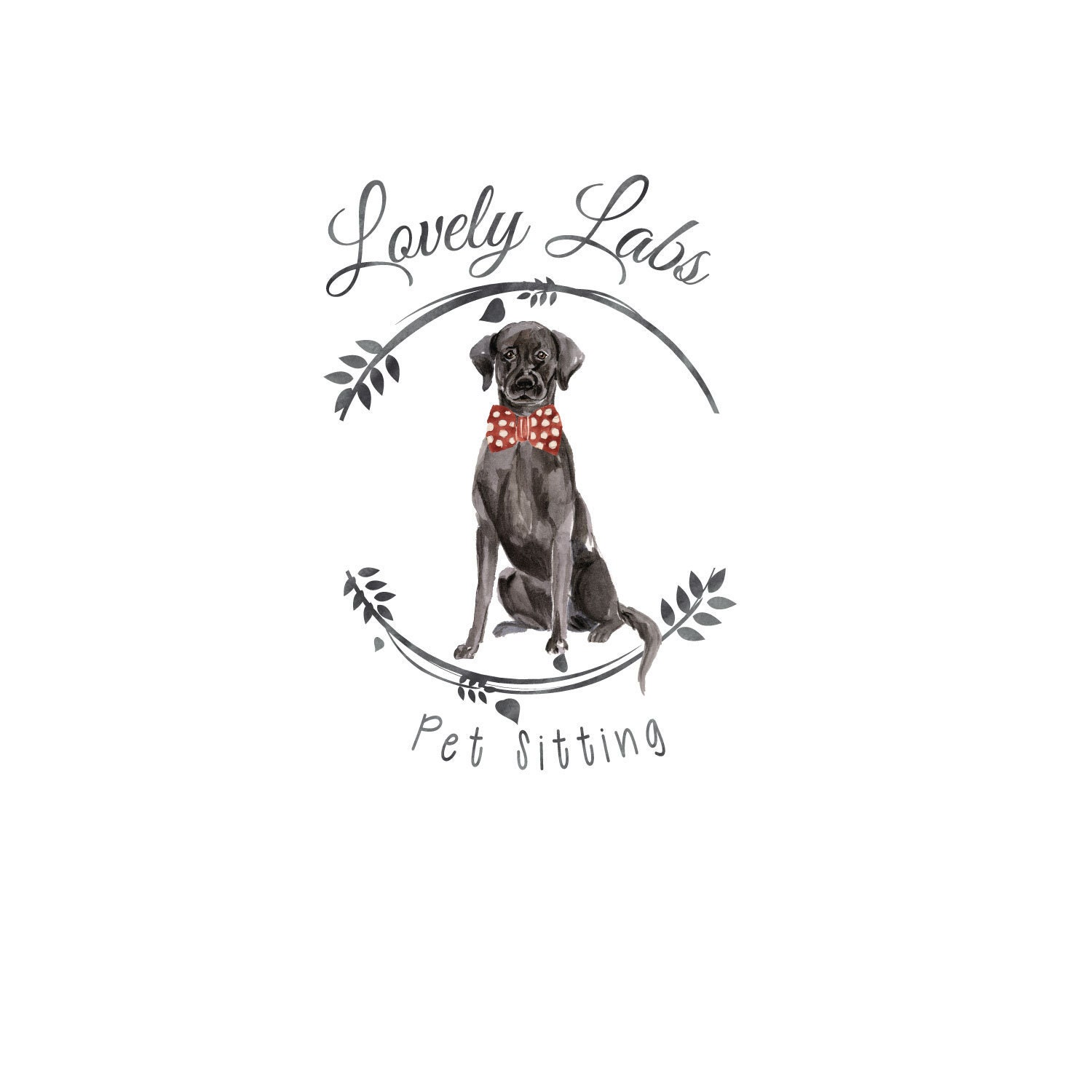 Black Lab Logo Pet Grooming Desig Branding Dog Pet Sitting Etsy