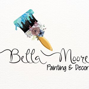 Paint Brush Logo, Watercolor Painting Logo, Painter Logo, Premade Artist Logo, Refurbished Furniture Logo, Paint Logo Custom, Branding Logo