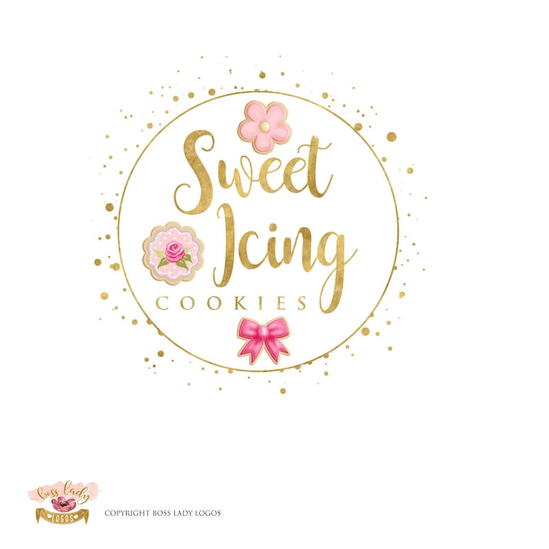 Sugar Cookie Logo Design Cookies Logo Bakery Logo Branding Etsy
