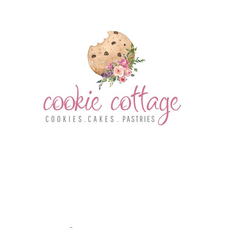 Cookie Logo Bakery Logo Premade Chocolate Chip Cookie Logo Etsy
