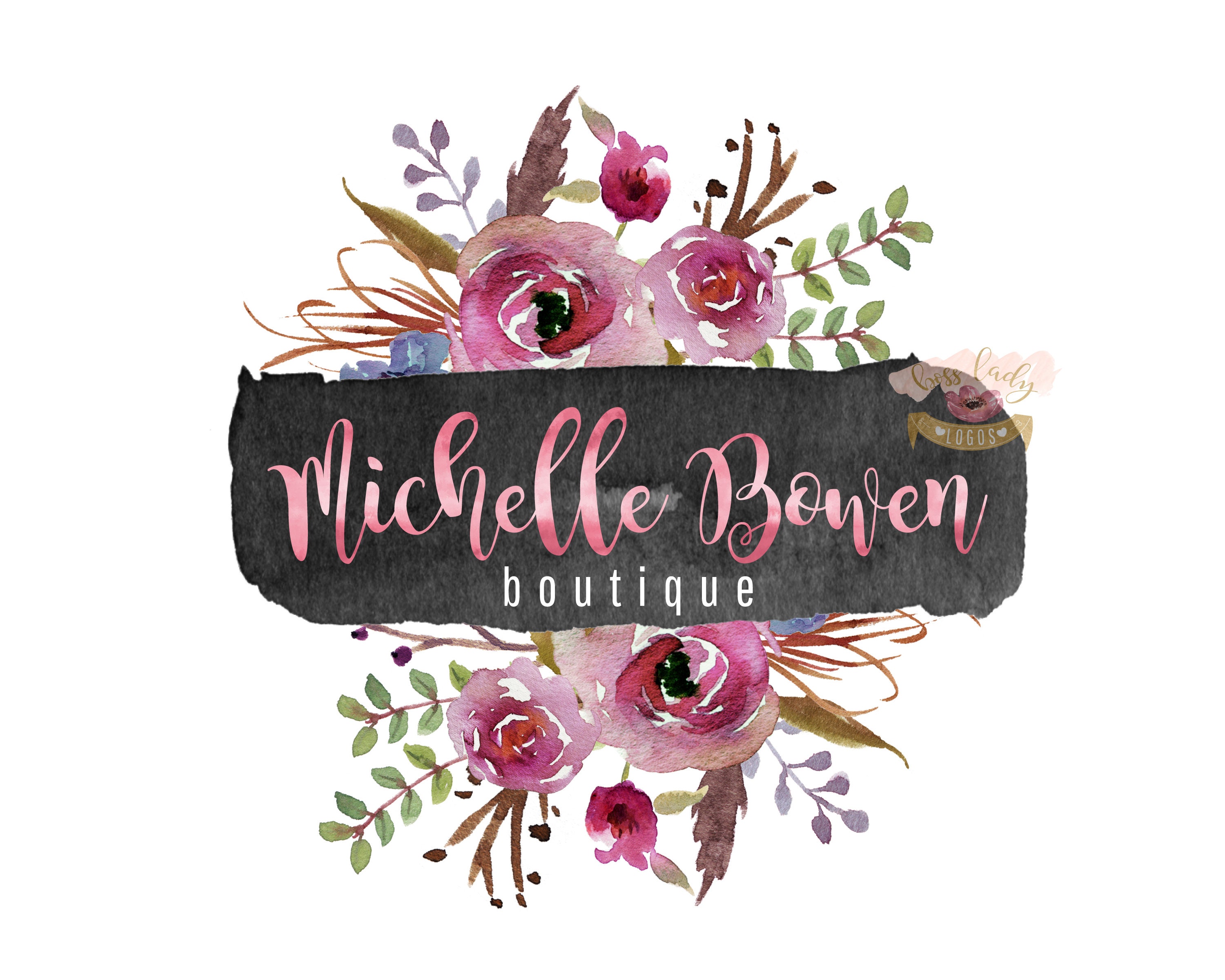 Paper Stationery Premade Chalkboard Logo Store Graphics