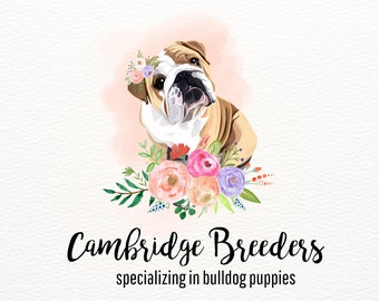 Pet Logos, Bulldog Logo, Dog Breeder Logo, Custom Logo, Pet Store Logo, Pet Boutique Logo, Dog Sitting Logo, Dog Grooming Logo, Groomer