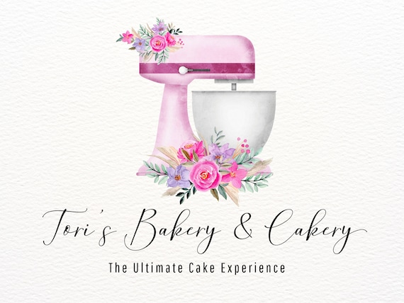 Watercolor Baking Supplies Hand Painted Bakery Logo Design -  Finland