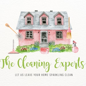 Reinigung Logo Branding, Putzservice Logo, Maid Logo, Besen Logo, Duster Logo, Hausputz Logo, Pink Cleaner Logo, Hausputz