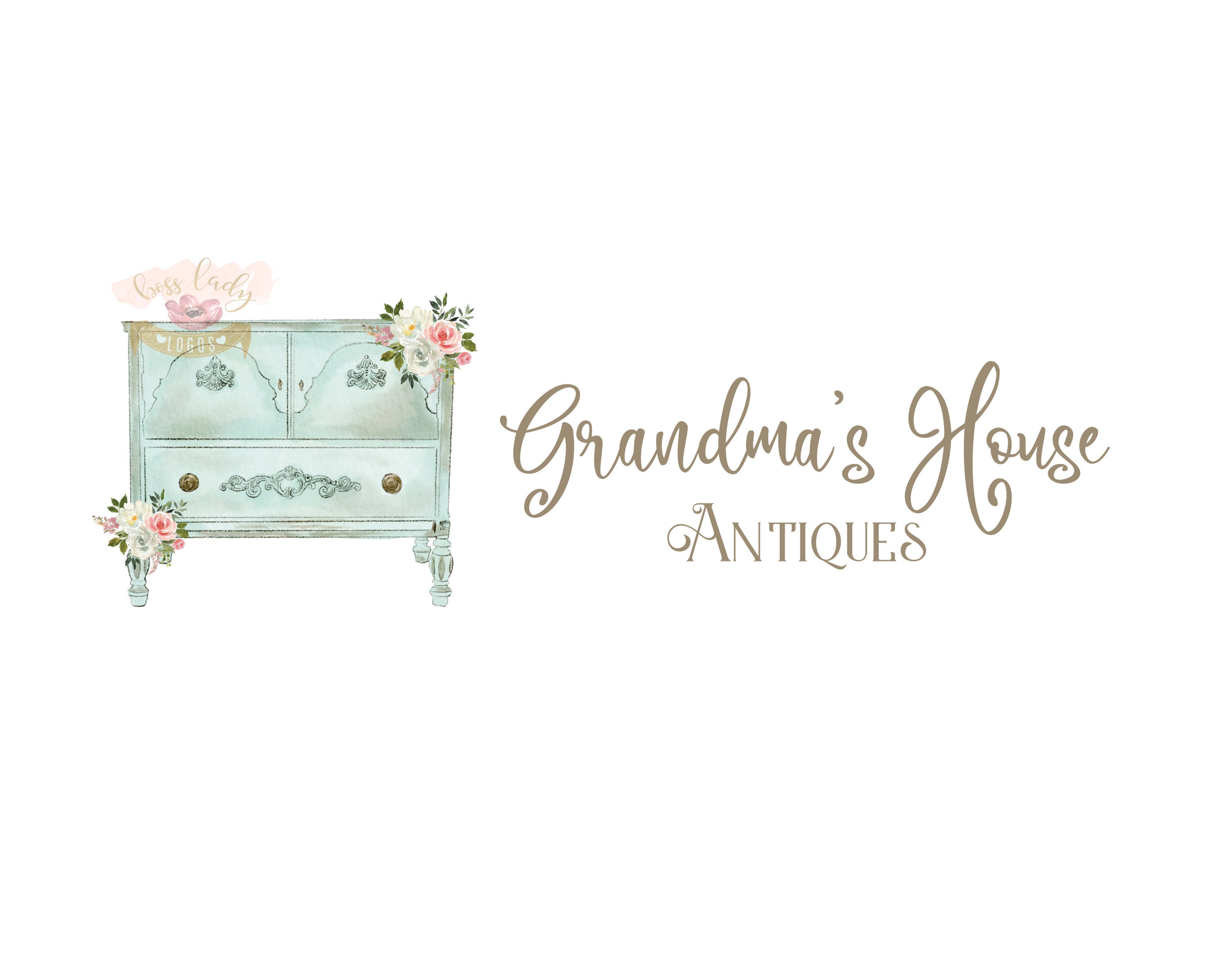 Logo Design Dresser Logo Vintage Furniture Antique Refinished Furniture