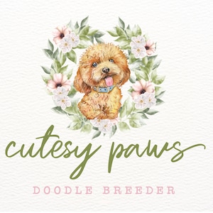 Logo Goldendoodle, Logo Pudelka, Logo Szczeniaka, Logo Groomera Psów, Logo Sklepu Zwierzęcego, Logo Opiekuna Zwierząt, Logo Wyprowadzacza Psów, Logo Własne, Branding