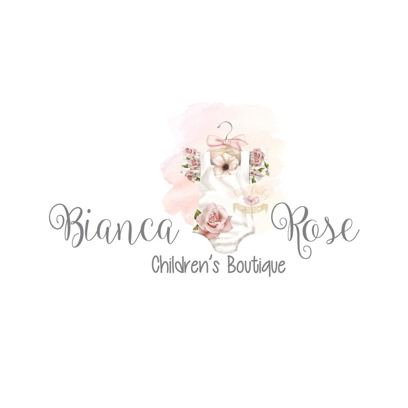 Cute Little Girl's Boutique Logo Design Baby Consignment Etsy