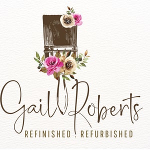 Paint Brush Logo, Vintage Painting Logo, Paint Logo, Painter Logo, Refinished Furniture Logo, Refurbished Logo, Artist Logo, Rustic Logos