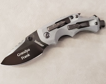 Custom Laser Engraved Kershaw Shuffle DIY Knife - Personalized Gift