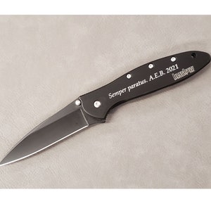 Kershaw Leek Knife Custom Laser Engraved -  Makes the Perfect Personalized Gift!